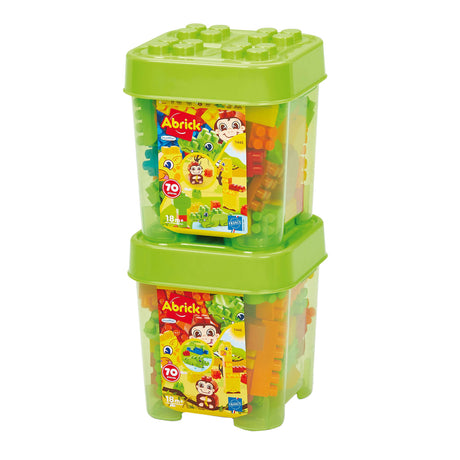 Ecoffier Ecoiffier Abrick Jungle Bausteine ​​in Aufbewahrungsbox – 70 Stück.
