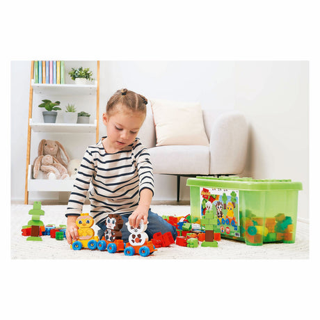 Ecoiffier Abrick Bauernhoftier-Blockzug – 250 Teile.