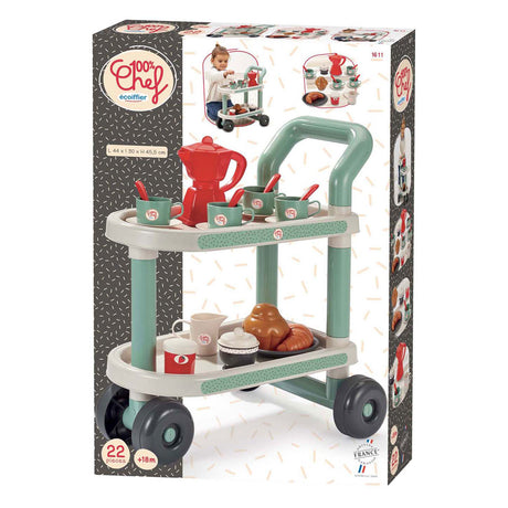 Ecoiffier 100% Chef Frühstückswagen - 22 Stk.