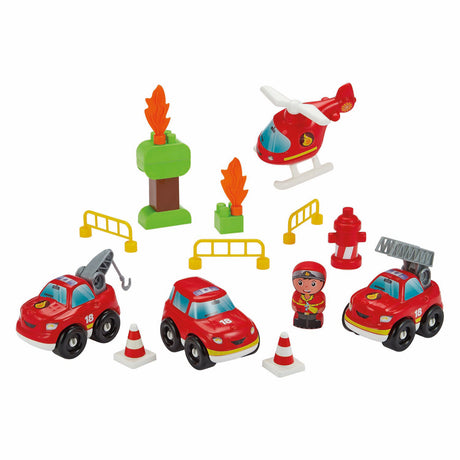 Arick-Koffer mit Feuerwehrautos - 40-tlg.