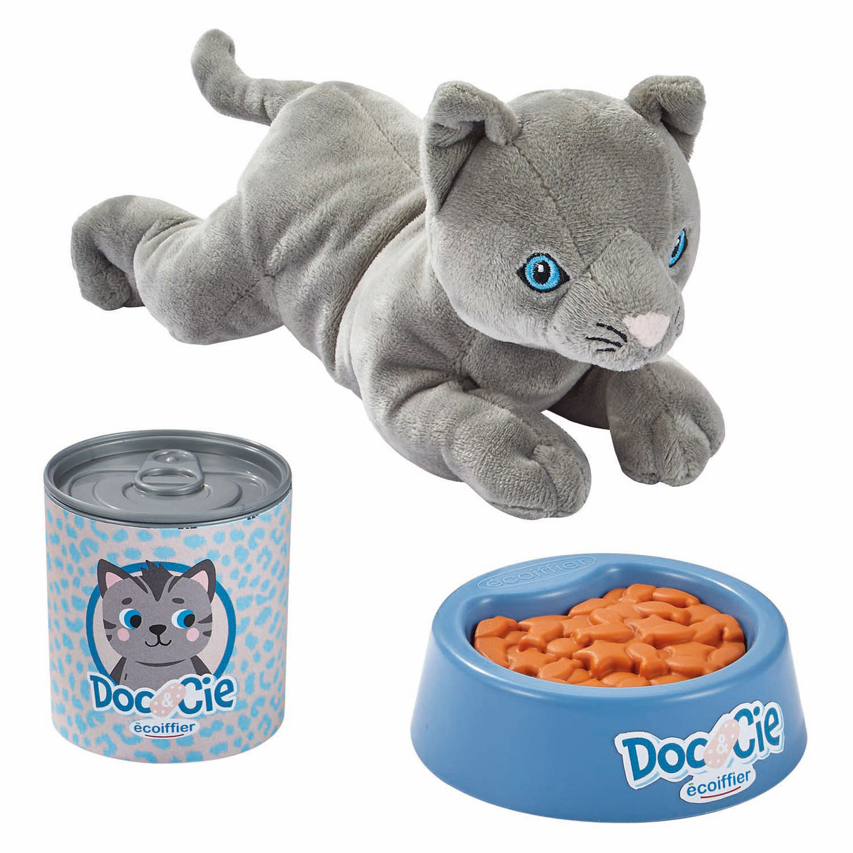 Ecoiffier Katze mit Zubehör - 9 Stk.