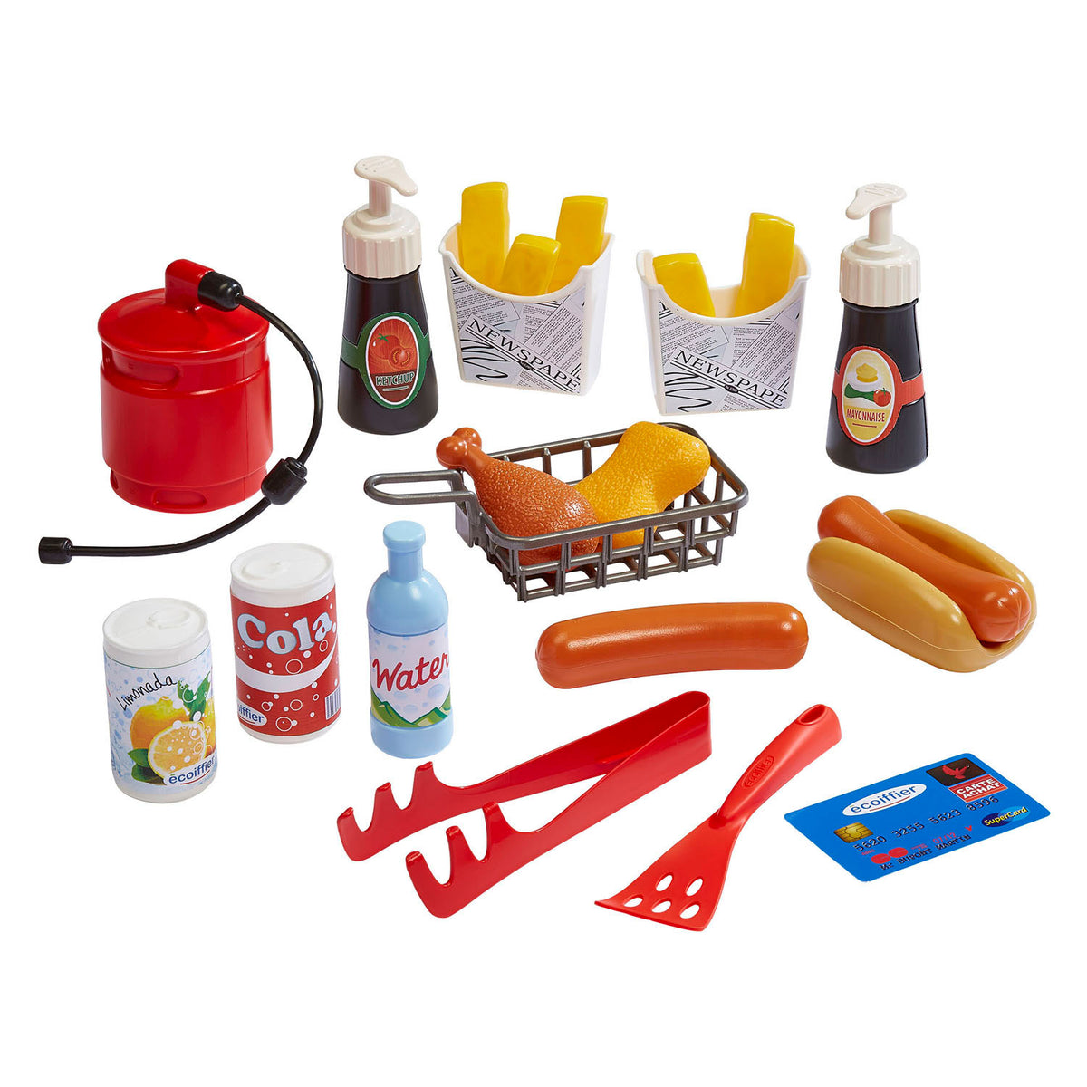 Ecoiffier 100 % Chef Streetfood-Stand – 25 Stück.