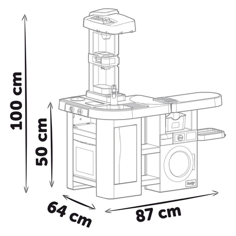 Smoby Tefal Küche mit Haushaltsstation 36dlg.
