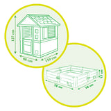 Smoby quadratisches Spielhaus mit Sandkasten