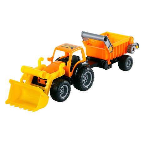 Cavallino-Traktor mit Frontlader und Anhänger