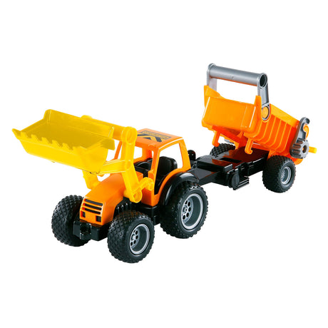 Cavallino-Traktor mit Frontlader und Anhänger