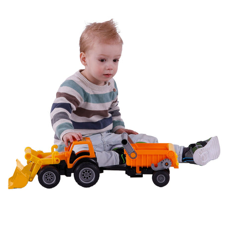 Cavallino-Traktor mit Frontlader und Anhänger
