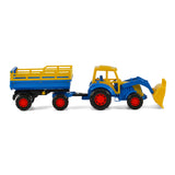 Cavallino -Traktor mit Frontlader und Anhängerblau