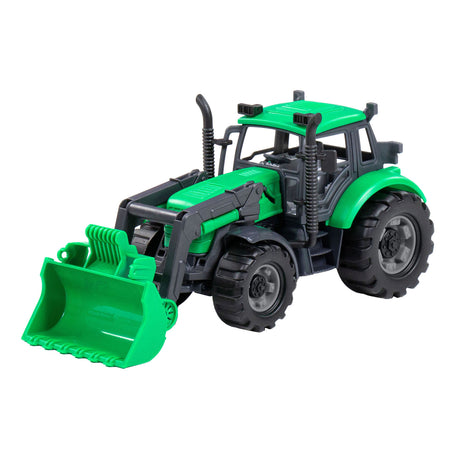 Markenloser Cavallino-Traktor mit Schaufel grün, Maßstab 1:32