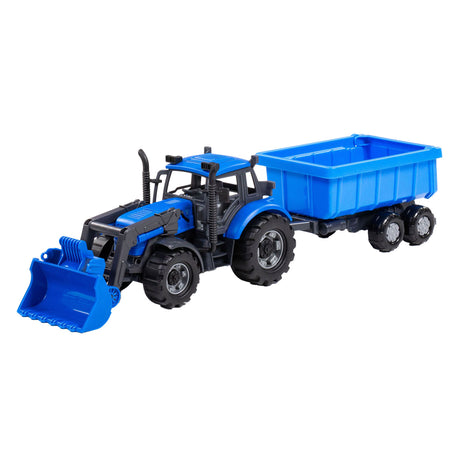 Cavallino -Traktor mit Ladegerät und Unterstützer wipps Blau, Skala 1:32