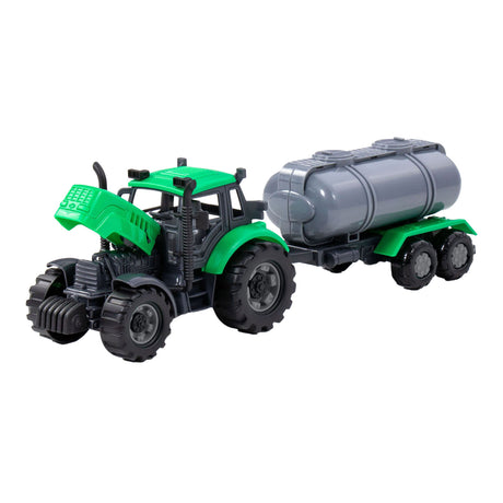 Cavallino -Traktor mit Tankwagen grün, Skala 1:32