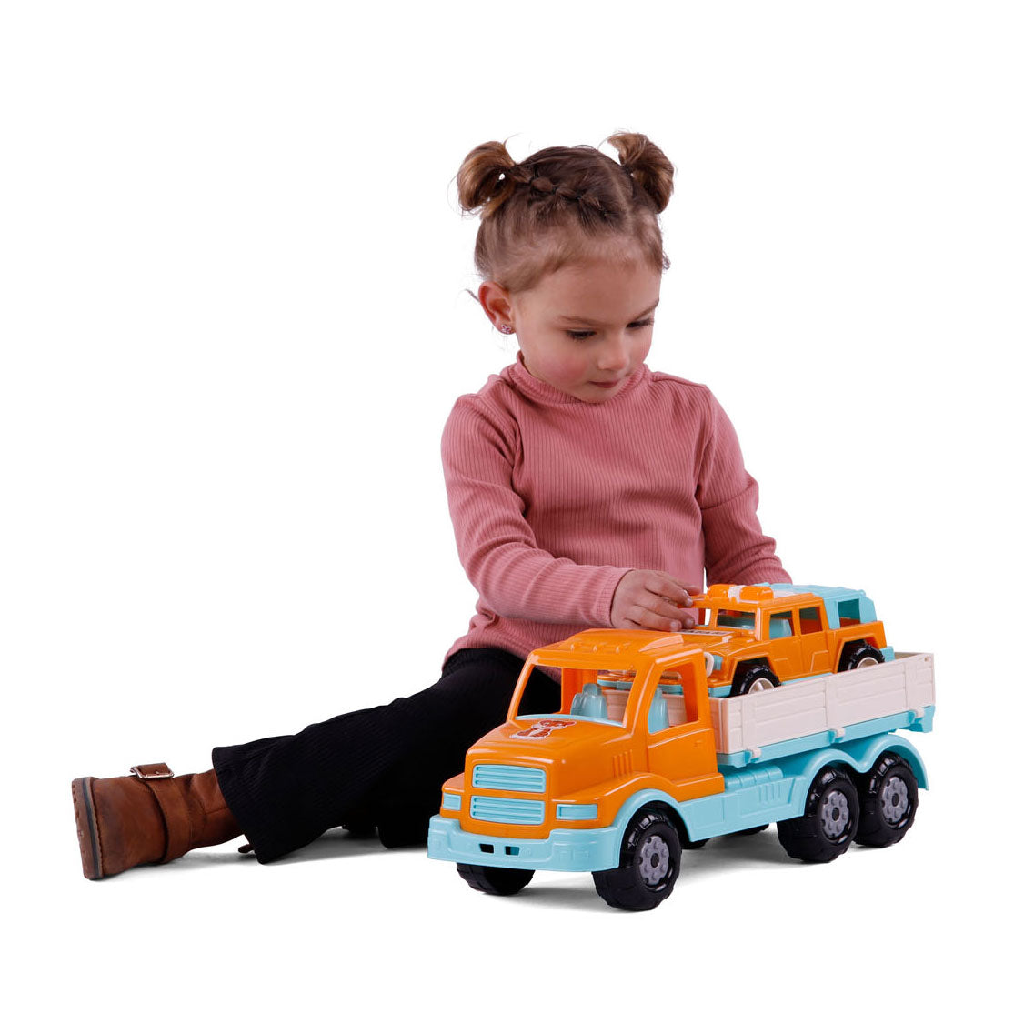 Cavallino XL Torpedo -LKW mit Überleben Jeep Oranje, 44,5 cm