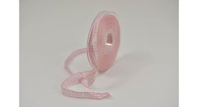 Nastro vichy 10mm x 20mtr pink