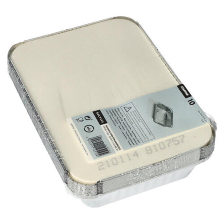 Papstar Take-Away-Aluminiumschalen 800 ml mit Pappdeckel, 10er-Packung