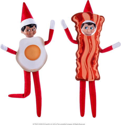 The elf on the shelf claus couture: merry match-ups spek ei, 2 themakostuums inbegrepen, kledijset voor scout elf, 3+