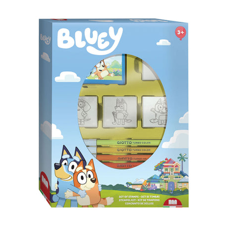 Multiprint Bluey Stempelset Kreativspielzeug mit 4 Stempeln.
