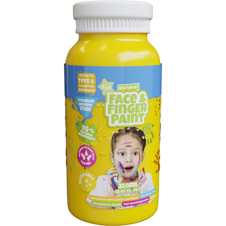 Boti natürliche Fingerfarben-Gesichtsflasche – gelb, 250 ml