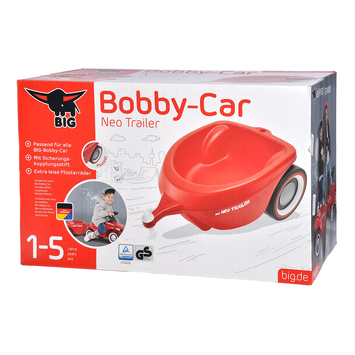Big Bobby Car Neo Trailer - Rot