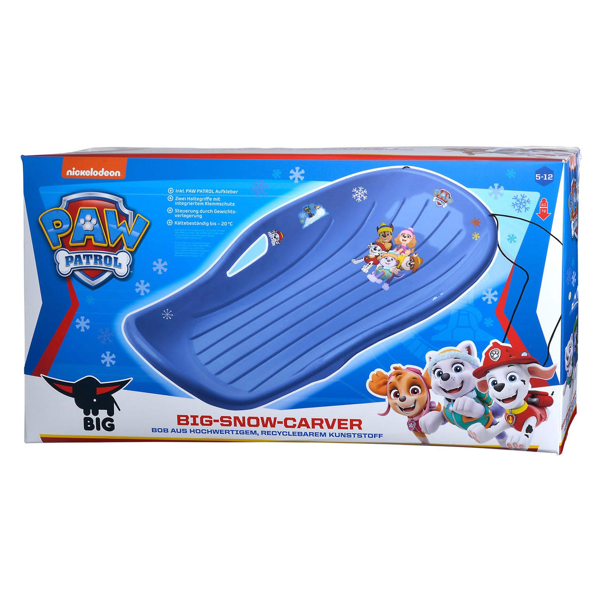 Großer Schneeschlitten, blaue Pfotenpatrouille