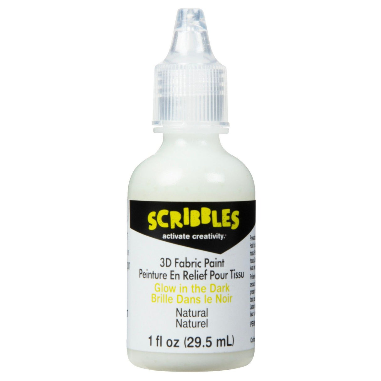 Scribbles • 3D-Textilfarbe Neon 29,5 ml, leuchtet im Dunkeln