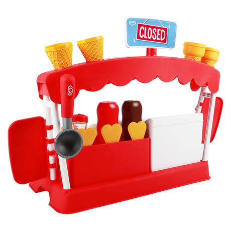 Casdon Ola spielt Eisstand | Spielset mit viel Zubehör | mit Calippo, Twister, Magnum, Cornetto, Solero, Eis und weiteren Accessoires