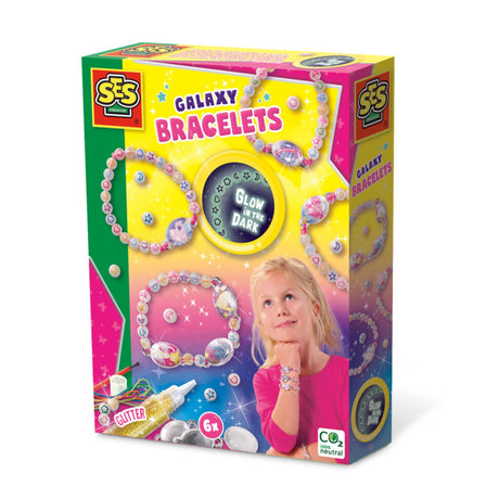 Ses im Dunkeln leuchtende Galaxie-Armbänder