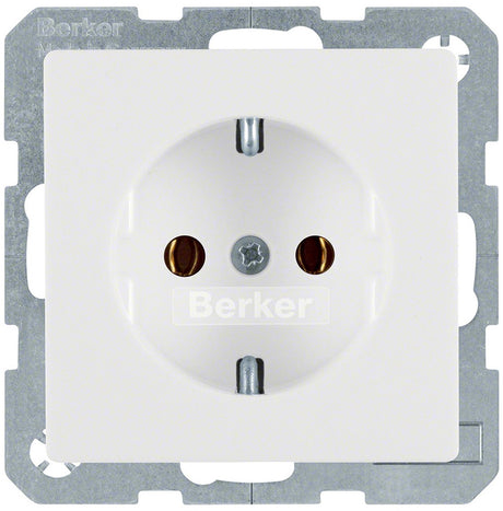Berker Q1 Einbau-Wandsteckdose (WC) RA 1-fach polarweiß