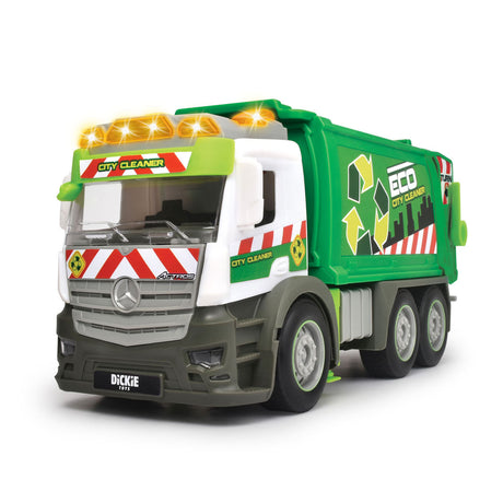 Dickie Toys Action Truck – Müllwagen – 26 cm – Licht und Sound – Spielzeugfahrzeug