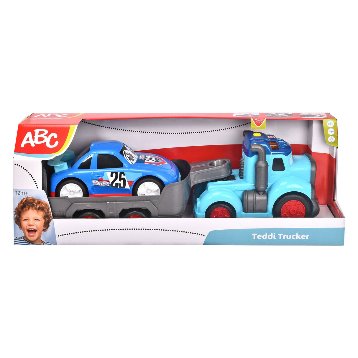 Dickie Toys ABC Teddi Trucker 60 cm – Lichtsound – Spielzeugfahrzeug