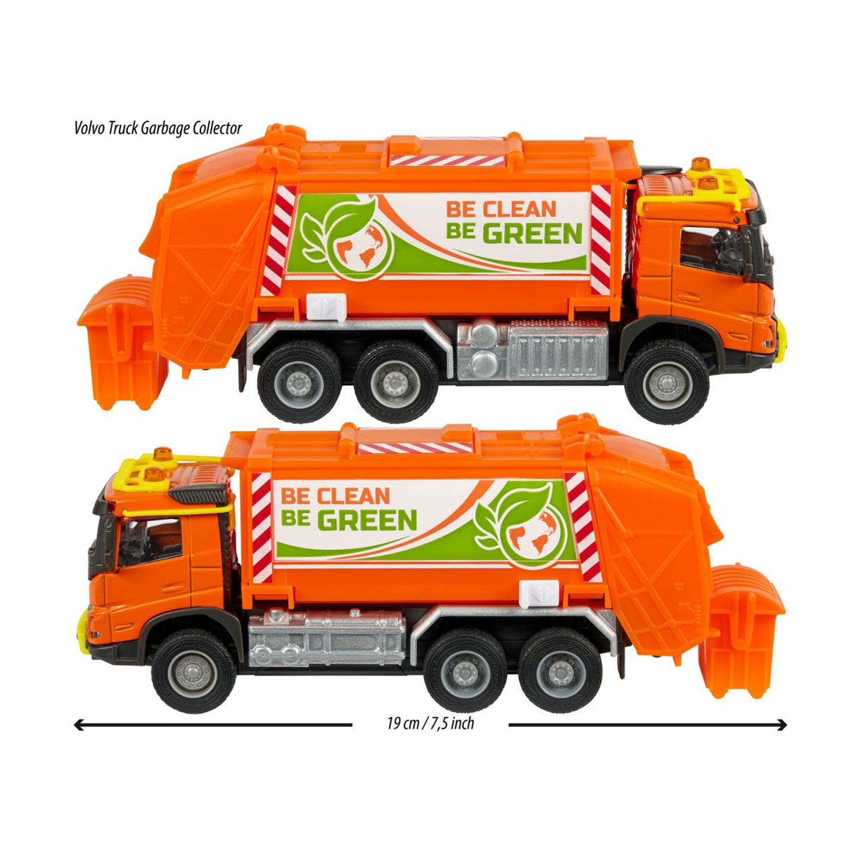 Majorette Grand Series – Volvo Truck Müllwagen – Metall – Licht und Ton – 18 cm – Spielzeugfahrzeug
