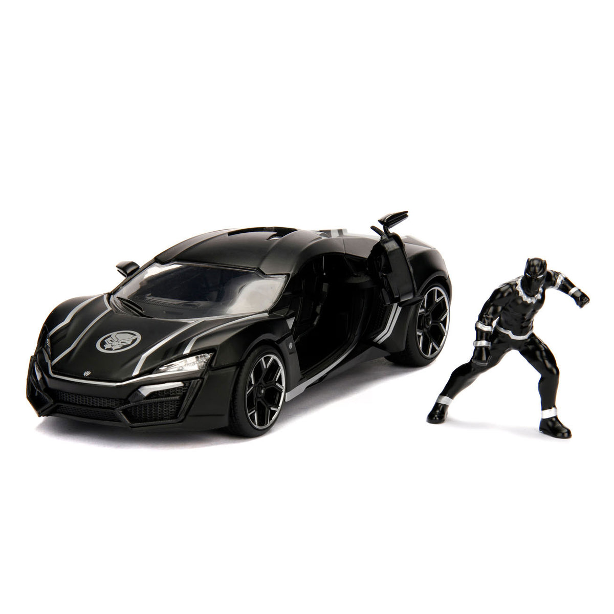 Jada Toys Jada Druckguss Avengers Black Panther mit Auto 1:24