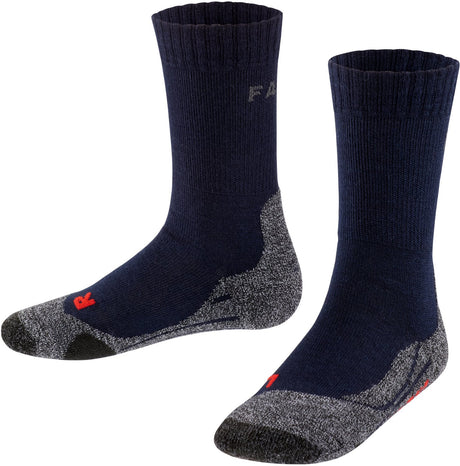 Falke TK2 Anti-Blister Wandersocken aus dickem Woll-Funktionsmaterial Kinder blau - Größe 35-38