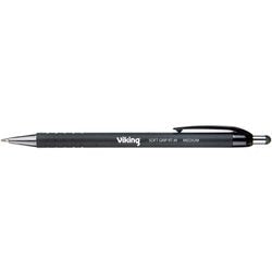 Balpen viking soft grip rt-m zwart