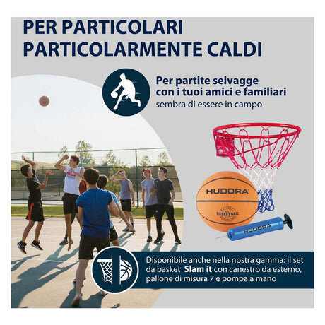Hudora Basketballring aus Metall mit Netz