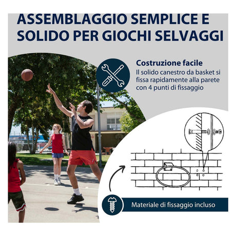 Hudora Basketballring aus Metall mit Netz