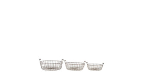 Iron basket round 39x17 s 3 grey