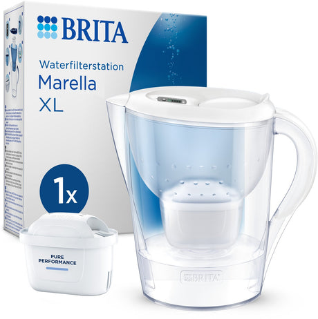 Brita - Wasserfilterkan - Marella XL - 3,5l - weiß - inkl. 1 Maxtra Pro All-in-1-Filterpatroon