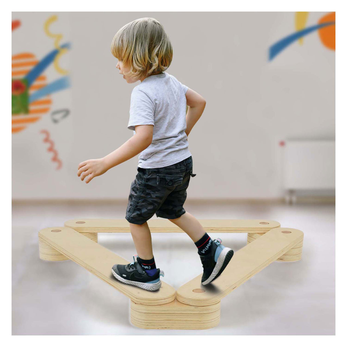 RC Holz-Balance-Set, 8-teilig.