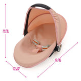 3-in-1-Puppenautositz – rosa