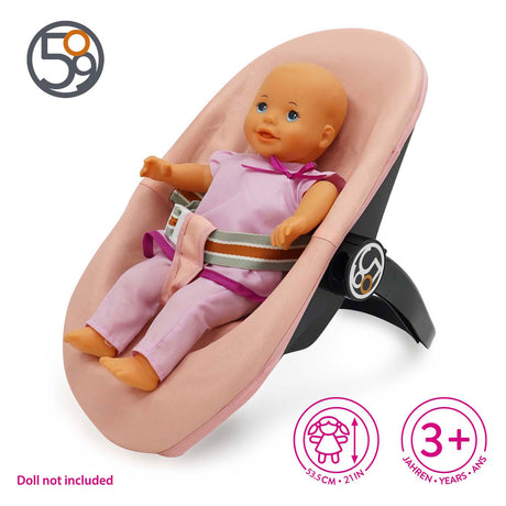 3-in-1-Puppenautositz – rosa