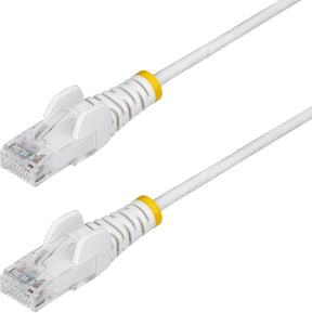 Startech .com 10m dunne cat6 ethernet kabel, wit, snagless, 100w poe, utp, lszh, 28awg pure koperdraad, slim rj45 netwerk patchkabel met trekontlasting, fluke getest