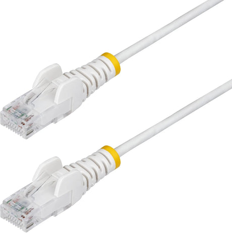 Startech .com 50cm dunne cat6 ethernet kabel, wit, snagless, 100w poe, utp, lszh, 28awg pure koperdraad, slim rj45 netwerk patchkabel met trekontlasting, fluke getest