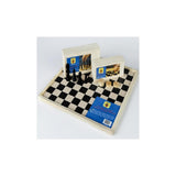 Longfield zweiseitiges Schach- und Damebrett aus Holz – großes Spielbrett 40 x 40 cm – Holzbrett für Schachspiel Dame – klassisches Brettspiel – Engelsherz