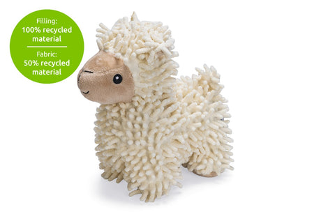 Beeztees Öko-Hundekuscheltier Schaf Jovi – Hundespielzeug – ohne Quietschen – 100 % recycelt – Beige – 26 x 6 x 21 cm, Einheitsgröße