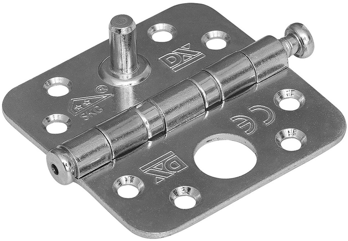 Dulimex kogellagerscharnier ronde hoeken skg**® 76x76 mm verzinkt