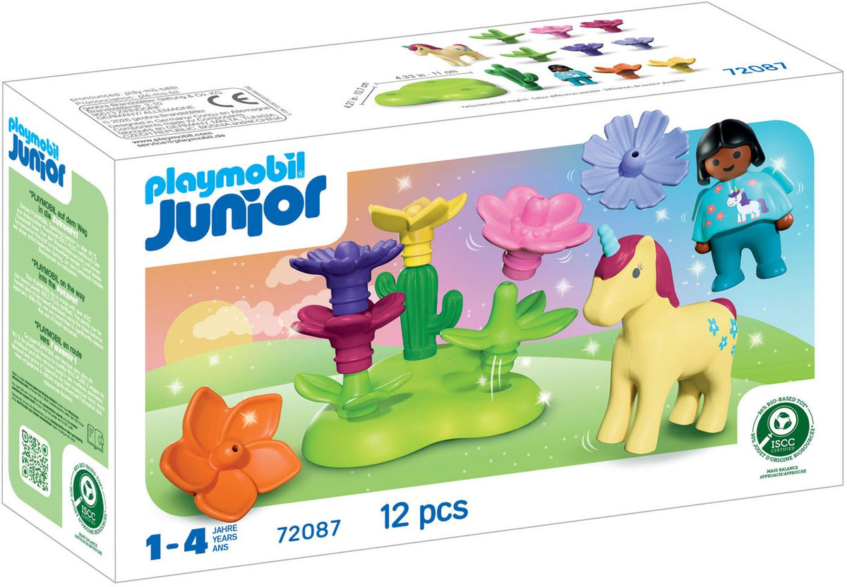 Playmobil junior eenhoorn feeëntuin magisch stapelplezier speelgoed.