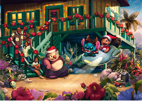 Schmidt – Puzzle – Disney, Lilo und Stitch Aloha Weihnachten – Thomas Kinkade – 1000 Teile – Erwachsene – ab 12 Jahren