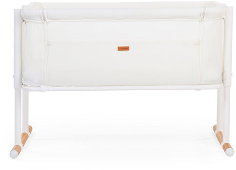 Childhome Evolux Beistellbett – 2-in-1-Erweiterungsbett und unabhängiges Kinderbett – 7 verstellbare Höhen und Neigung gegen Rückfluss – 3D-Luftnetz für Luftzirkulation und Sicht – von 0 bis 6 Monaten – 97 x 64 x 85 cm – Naturweiß