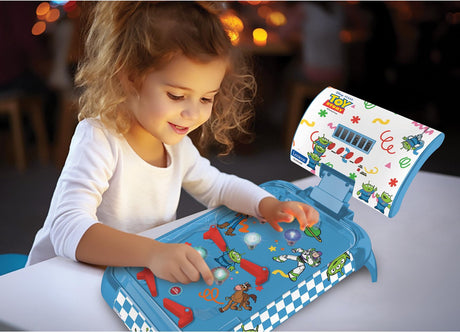 Lexibook Toy Story elektronischer Tisch-Flipper mit tollem Design, Sounds, Beleuchtung und digitalen Partituren, um alleine zu spielen oder Ihre Freunde herauszufordern.