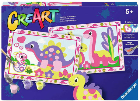 Ravensburger – Creart: Bunte Dinosaurier – Malen nach Zahlen